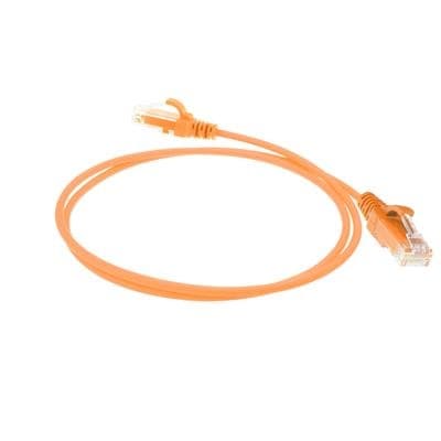 ACT Orange 1,5 meter LSZH U/UTP CAT6 datacenter slimline patch-kabel uden problemer med RJ45-stik (DC9151)