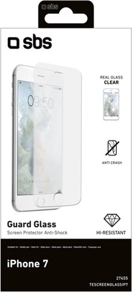SBS Mobile Skærmglas / Skærmbeskytter høj modstandsdygtig iPhone 7 / iPhone 8 / iPhone 6s / iPhone 6