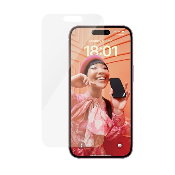 PanzerGlass™ skærmbeskytter iPhone 15 - Classic Fit - Apple - Apple - iPhone 15 - Tør applikation - Ridsefast - Stødsikker - Gennemsigtig - 1 stk (280