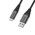 Miniatyrbillede 1 af 2: OtterBox Premium - USB-kabel - USB (M) til 24 ben USB-C (M) - USB 2.0 - 3 m - Dark Ash Black