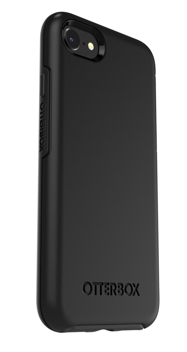 OtterBox Symmetry Series Apple iPhone 7 - Bakskal för mobiltelefon - Polykarbonat, Syntetiska fibrer - Svart - för Apple iPhone 6, 6s, 7, 8, SE (2:a g