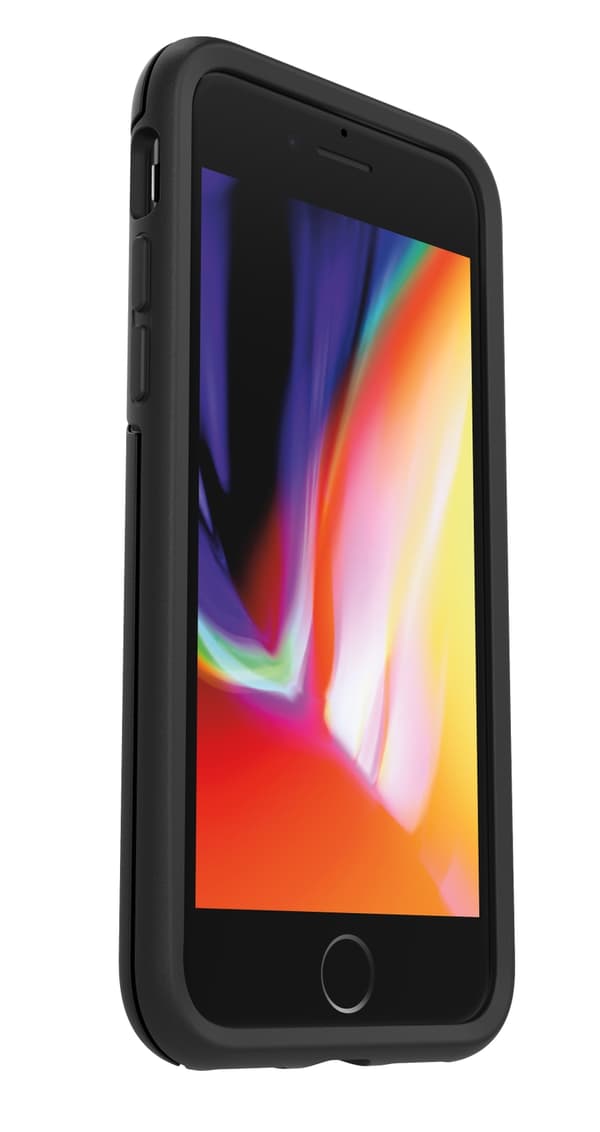 OtterBox Symmetry Series Apple iPhone 7 - Bakskal för mobiltelefon - Polykarbonat, Syntetiska fibrer - Svart - för Apple iPhone 6, 6s, 7, 8, SE (2:a g