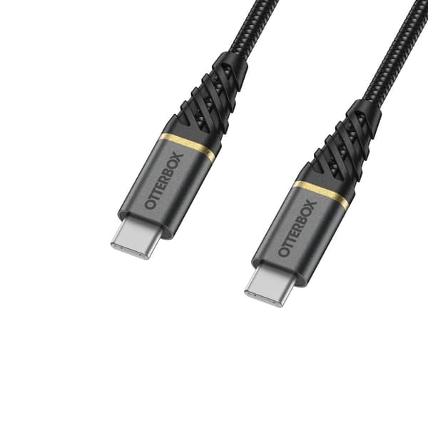 OtterBox Premium - USB-kabel - 24-polig USB-C (M) till 24-stift USB-C (M) - USB 2.0 - 3 A - 1 m - stöder strömförsörjning - Glamour Black