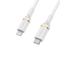 Miniatyrbillede 1 af 3: OtterBox Standard - Lightning-kabel - 24-bens USB-C han til Lightning han - 2 m - Cloud Dust White - understøtter strømforsyning - til Apple iPad/iPho
