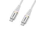 Miniatyrbild 1 av 4: OtterBox Premium - USB-kabel - 24-stifts USB-C (M) till 24-stifts USB-C (M) - 1 m - Cloud Sky White