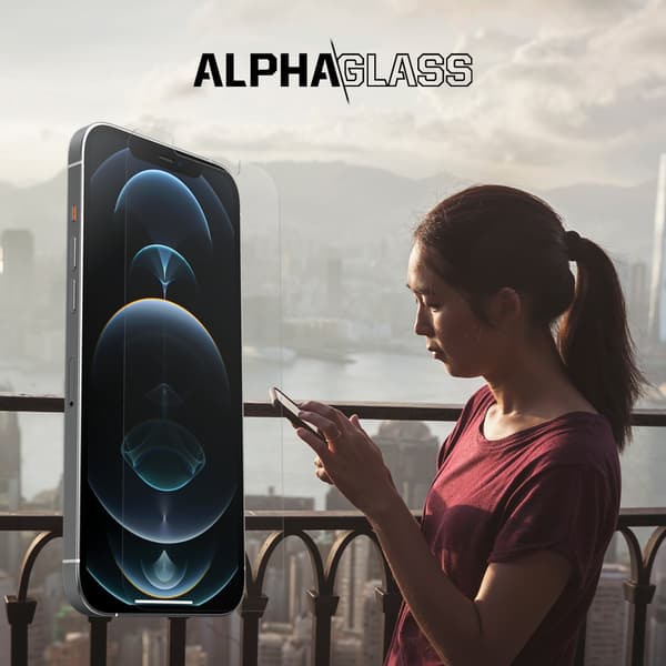 OtterBox Alpha Glass -näytönsuoja iPhone 12:lle ja iPhone 12 Prolle