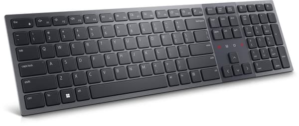 Dell Premier KB900 - Tastatur - Samarbejde - Baggrundsbelysning - Trådløs - 2,4 GHz, Bluetooth 5.1 - QWERTZ - Tysk - Grafit - med 3 års Advanced Excha Grafit