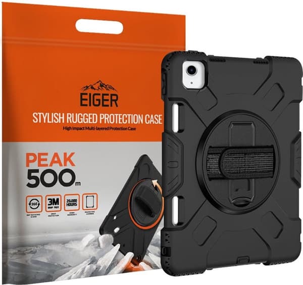 Eiger Peak 500m Apple iPad 10.9 (2022) Cover Bagside Sort