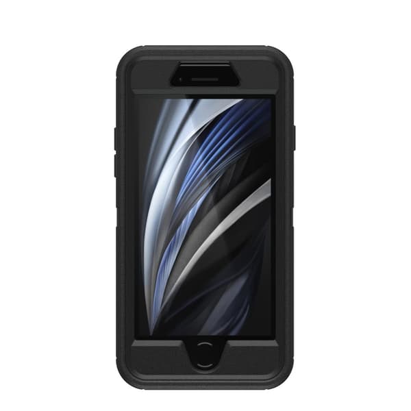OtterBox Defender Series Apple iPhone 8 & iPhone 7 - Mobiltelefonbagcover - slidstærkt - polycarbonat, syntetiske fibre - sort - til Apple iPhone 7, 8