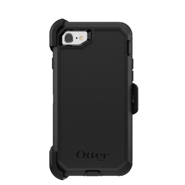 OtterBox Defender Series Apple iPhone 8 & iPhone 7 - Mobiltelefonbagcover - slidstærkt - polycarbonat, syntetiske fibre - sort - til Apple iPhone 7, 8
