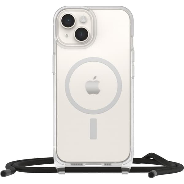 Otter-produkter OtterBox React Series - Bagcover til mobiltelefon - Nakkebøjle med strop - Kompatibel med MagSafe - 50 % genbrugsplast - Klar - til Ap
