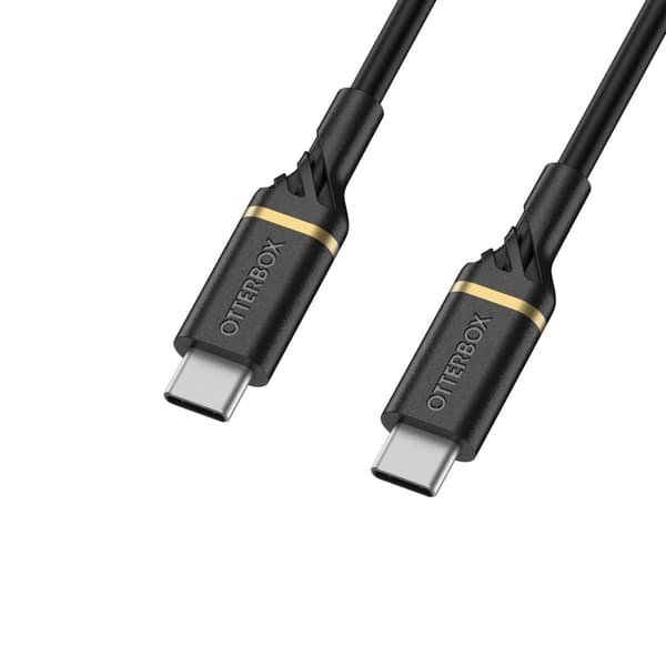 OtterBox Premium - USB-kabel - 24-polig USB-C (M) till 24-stift USB-C (M) - USB 2.0 - 3 A - 3 m - stöder strömförsörjning - Glamour Black