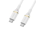 Miniatyrbillede 1 af 4: OtterBox Premium - USB-kabel - 24 pin USB-C (M) til 24 pin USB-C (M) - 3 m - Cloud Sky White