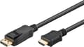 Miniatyrbild 1 av 2: DisplayPort till HDMI-kabel - DP 2.0 / HDMI 2.1 (8K 60Hz + HDR) / svart - 3 meter