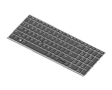 HP - ersättande tangentbord notebook - bakgrundsbelysning - tyska - för ZBook 15u G5 Mobile Workstation, 15u G6 Mobile Workstation