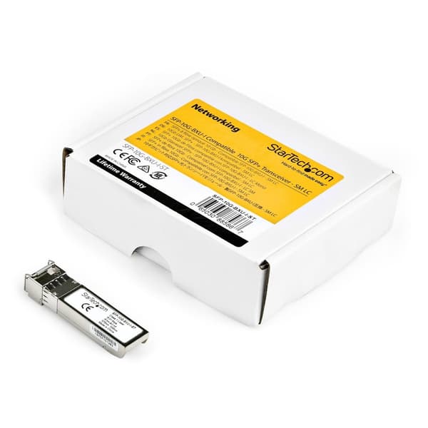 StarTech.com SFP-10G-BXU-I-ST lähetin-vastaanotinmoduuli (Cisco SFP-10G-BXU-I yhteensopiva SFP+-moduuli, 10 Gbit/s, 10 km, yksitila, Mini-GBIC) - SFP+