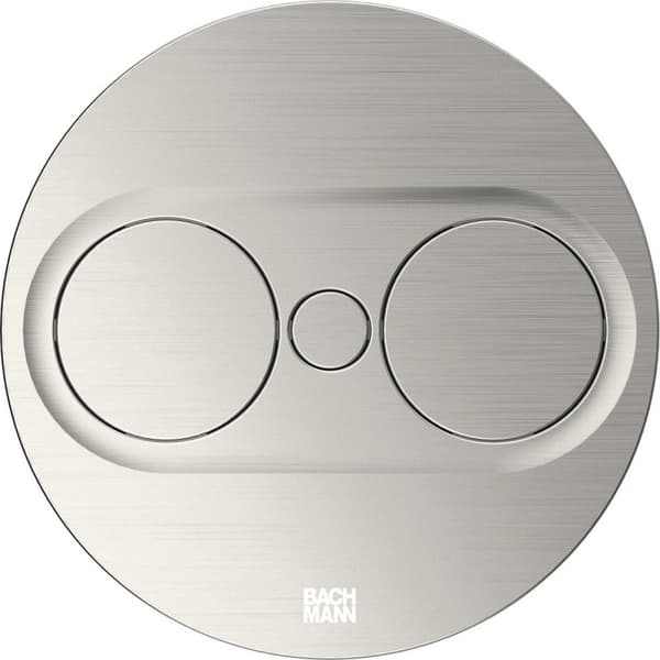 Bachmann Twist 2 uttag och USB A+C laddare rostfritt stål rund