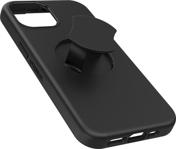 OtterBox OtterGrip kotelo sopii Apple iPhone 15 Plus | Yhteensopiva MagSafe | Takakansikotelo | Musta