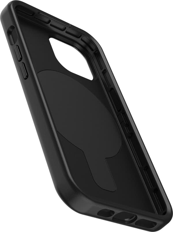 OtterBox OtterGrip kotelo sopii Apple iPhone 15 Plus | Yhteensopiva MagSafe | Takakansikotelo | Musta