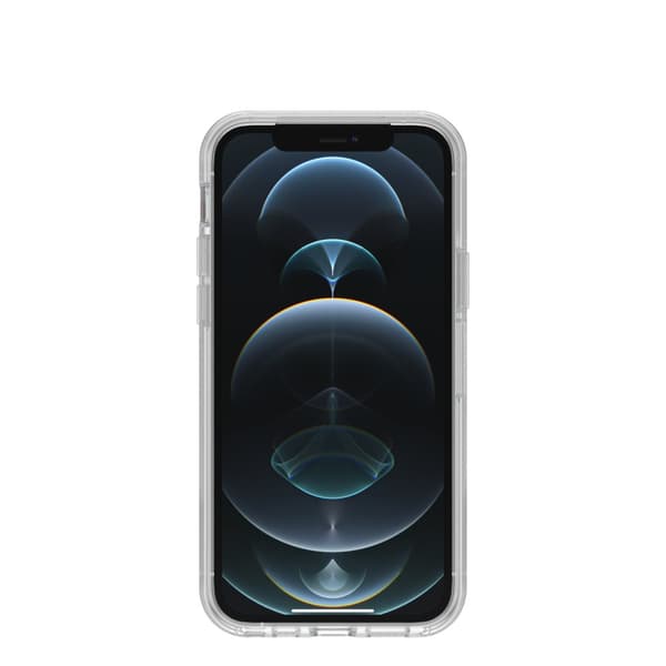 OtterBox Symmetry Series - Bagcover til mobiltelefon - polycarbonat, syntetiske fibre - klar - til Apple iPhone 12, 12 Pro