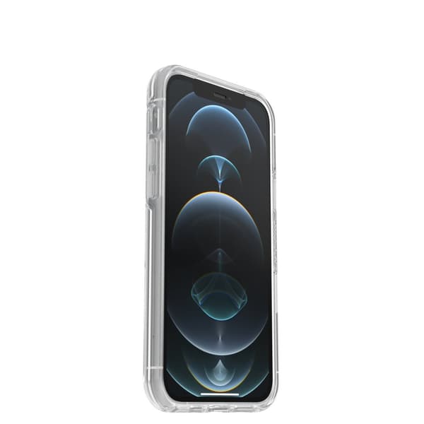OtterBox Symmetry Series - Bagcover til mobiltelefon - polycarbonat, syntetiske fibre - klar - til Apple iPhone 12, 12 Pro