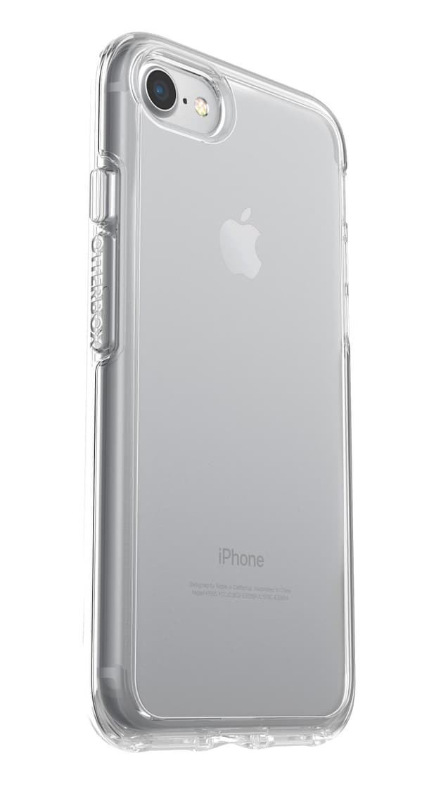 OtterBox Symmetry Series Apple iPhone 7 - Bagcover til mobiltelefon - polycarbonat, syntetiske fibre - gennemsigtig - til Apple iPhone 6, 6s, 7, 8, SE