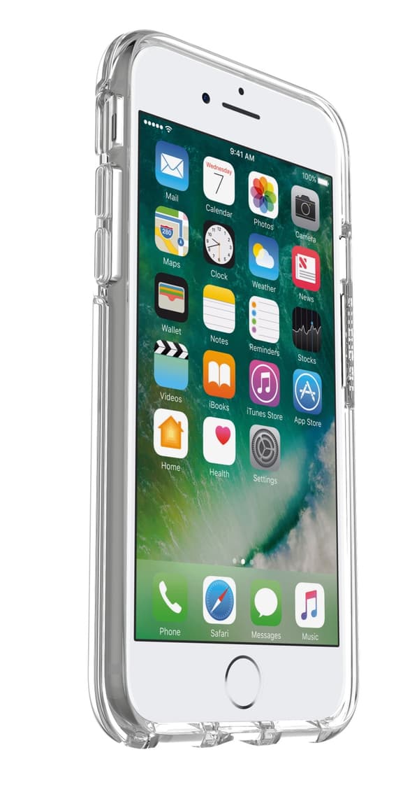 OtterBox Symmetry Series Apple iPhone 7 - Bagcover til mobiltelefon - polycarbonat, syntetiske fibre - gennemsigtig - til Apple iPhone 6, 6s, 7, 8, SE
