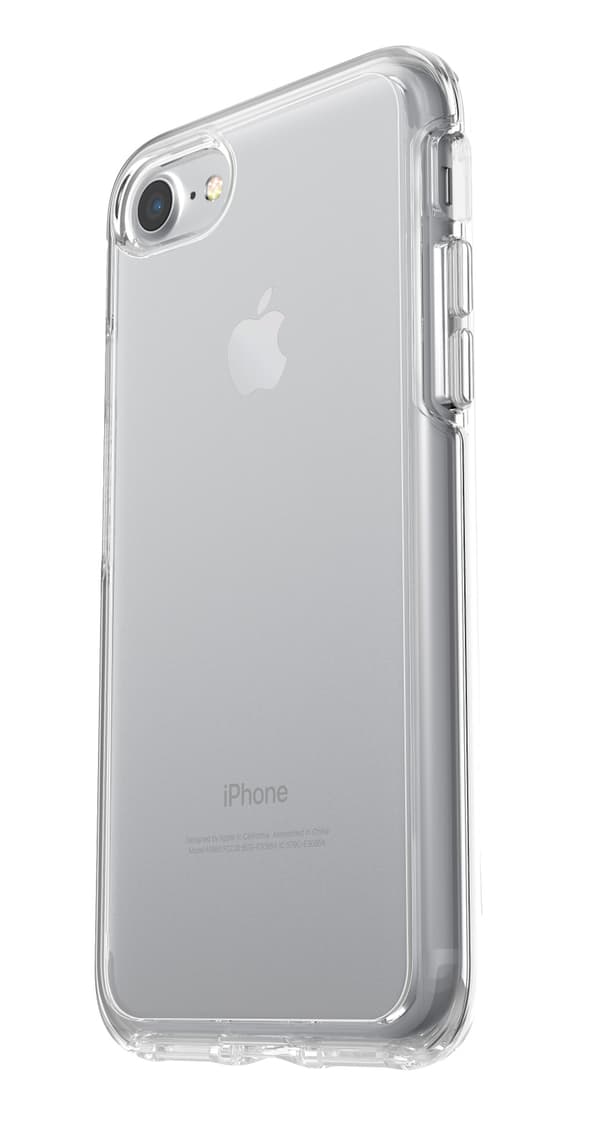 OtterBox Symmetry Series Apple iPhone 7 - Bagcover til mobiltelefon - polycarbonat, syntetiske fibre - gennemsigtig - til Apple iPhone 6, 6s, 7, 8, SE