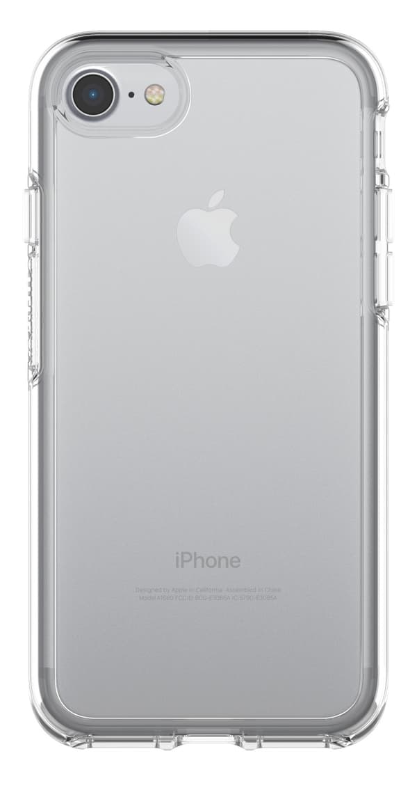 OtterBox Symmetry Series Apple iPhone 7 - Bakskal för mobiltelefon - polykarbonat, syntetiska fibrer - transparent - för Apple iPhone 6, 6s, 7, 8, SE