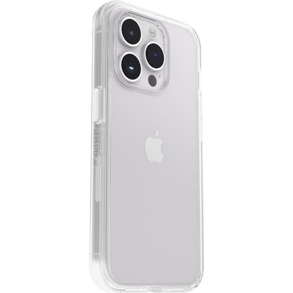 OtterBox Symmetry Series - Mobiltelefonbagcover - antimikrobiel - MagSafe-kompatibel - polycarbonat, syntetiske fibre, 50 % genbrugsplast - klar - ele