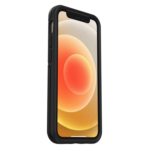 OtterBox Symmetry Series - Bagcover til mobiltelefon - Polycarbonat, Syntetiske fibre - Sort - til Apple iPhone 12, 12 Pro