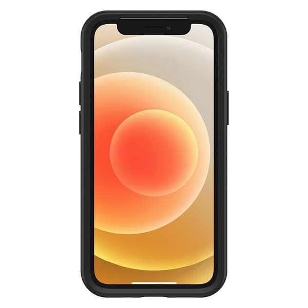 OtterBox Symmetry Series - Bagcover til mobiltelefon - Polycarbonat, Syntetiske fibre - Sort - til Apple iPhone 12, 12 Pro