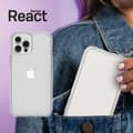 Miniatyrbild 9 av 11: OtterBox React Series - Bakskal till mobiltelefon - Genomskinlig - för Apple iPhone 12, 12 Pro