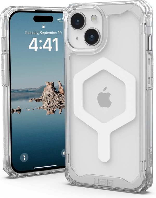 UAG - Plyo Mag iPhone 15 -kotelo - läpinäkyvä/valkoinen