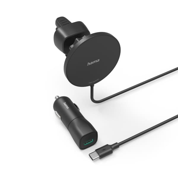 Hama MagCharge Car FC15 - Bil - Cigarettænder - Trådløs opladning - Sort (00201697)