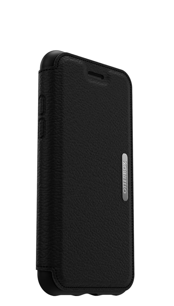 OtterBox Strada Series - flip-mobilfodral - läder - midnattssvart - för Apple iPhone 7, 8, SE (2:a generationen), SE (3:e generationen)