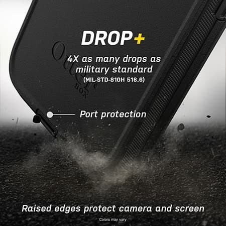 OtterBox Defender Series - ProPack Packaging - takakuori matkapuhelimelle - kestävä - polykarbonaatti, synteettiset kuidut - musta - Apple iPhone 12,