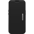 Miniatyrbillede 4 af 10: OtterBox Strada Series - flip taske til mobiltelefon - ægte læder, polycarbonat - midnight black - til Apple iPhone 13