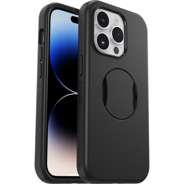 OtterBox OtterGrip Symmetry Cover med MagSafe til Apple iPhone 14 Pro sort (77-89350)