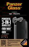 Miniatyrbillede 7 af 7: PanzerGlass™ Privacy 3-i-1 sæt iPhone 15 Pro - Apple - Apple - iPhone 15 Pro - Tør applikation - Stødsikker - Gennemsigtig - 1 stk (B1173+P2810)