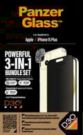Miniatyrbillede 7 af 7: PanzerGlass™ 3-i-1 sæt iPhone 15 Plus - Apple - Apple - iPhone 15 Plus - Tør applikation - Stødsikker - Gennemsigtig - 1 stk (B1174+2811)