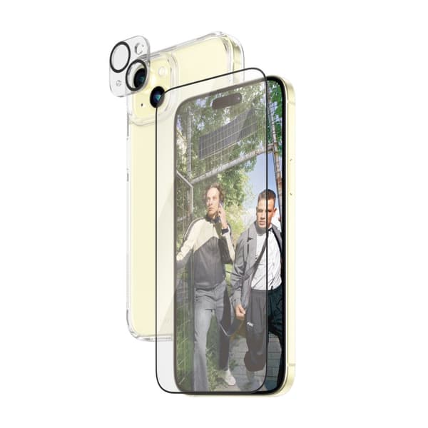 PanzerGlass™ 3-i-1 sæt iPhone 15 Plus - Apple - Apple - iPhone 15 Plus - Tør applikation - Stødsikker - Gennemsigtig - 1 stk (B1174+2811)