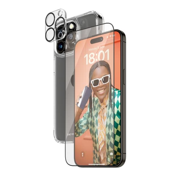 PanzerGlass™ 3-in-1 Set iPhone 15 Pro Max - Apple - Apple - iPhone 15 Pro Max - Kuivasovellus - Iskunkestävä - Läpinäkyvä - 1 kpl (B1175+2812)