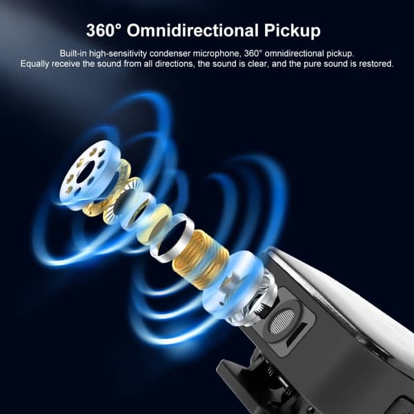 Puluz Langattomat mikrofonit vastaanottimella laitteille, joissa on USB-C