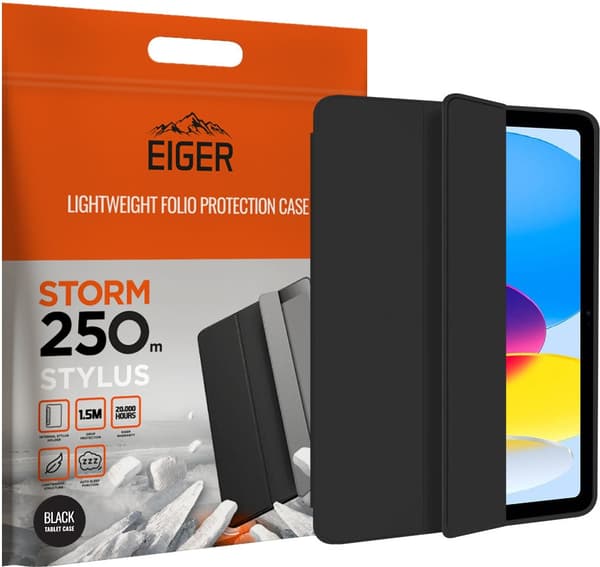 EIGER EGSR00136 tabletbeskyttende etui 27,7 cm (10,9") Folio Black (EGSR00136)