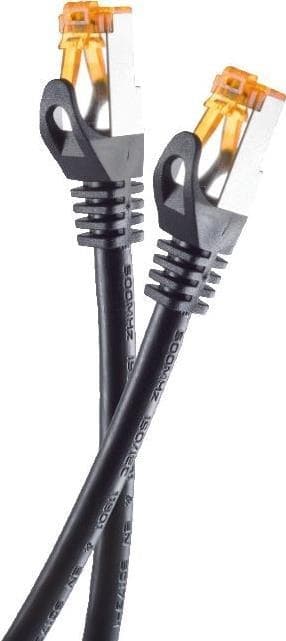 Helos - Patchkabel - RJ-45 (M) til RJ-45 (M) - 15 m - SFTP - CAT 6a - udendørs, uden krog - sort