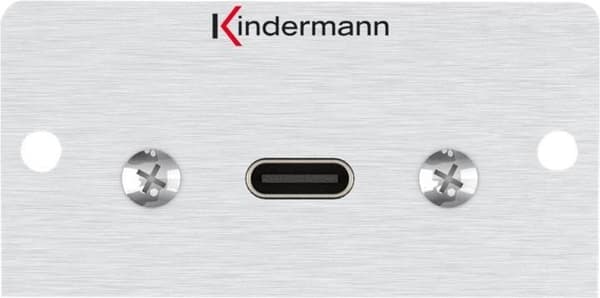 Kindermann Konnect 50 alu - Modulær frontplade snap-in - USB Type C (7444000548)