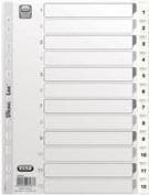 ELBA plastikregister, numre, DIN A4, hvid, 5-delt numre: 1-5, fremstillet af PP, 0,15 mm, skrivbart omslag (03485)