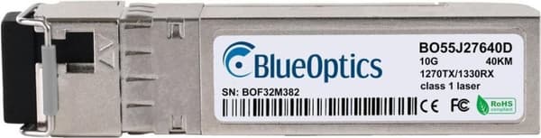 Kompatibel Calix SFP-10G-BXU BlueOptics© BO55J27640D SFP+ Bidi Transceiver, LC-Simplex, 10GBASE-BX-U, Singlemode Fiber, TX1270nm/RX1330nm, 40KM, DDM,