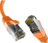 M-CAB CAT8.1 ORANGE 0,25M PATCH CORD RJ45 S/FTP LSZH 40GBIT CU LAN (EC020200277)